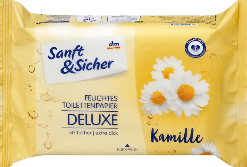 Sanft&Sicher Feuchtes Toilettenpapier Deluxe Kamille