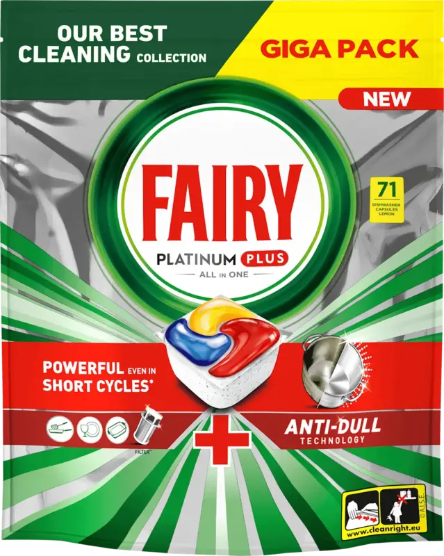 FAIRY Geschirrsp&uuml;l-Tabs All in One Platinum Plus Zitrone Giga Pack