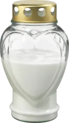 Profissimo Grablicht Herzglas