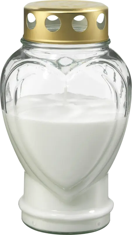 Profissimo Grablicht Herzglas