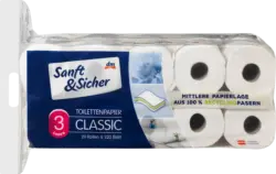 Sanft&Sicher Toilettenpapier Classic 3-lagig Mega Roll