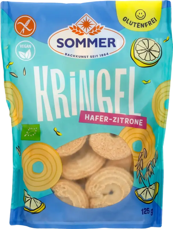 SOMMER Kekse Hafer-Zitronen Kringel glutenfrei