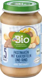 dmBio Men&uuml; Pastinaken mit Kartoffeln und Rind ab dem 5. Monat