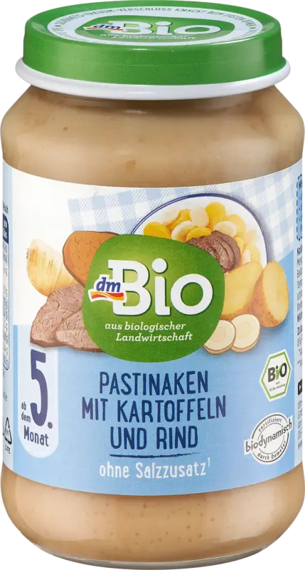 dmBio Men&uuml; Pastinaken mit Kartoffeln und Rind ab dem 5. Monat