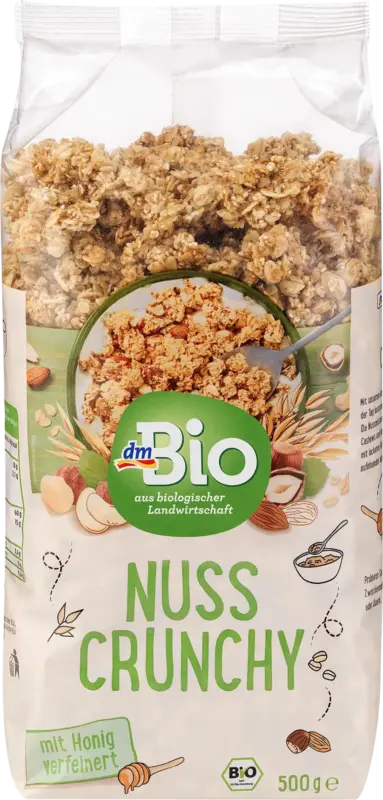 dmBio M&uuml;sli Crunchy Nuss mit Honig