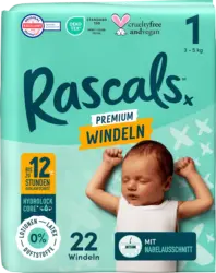 Rascals Windeln Premium Gr. 1 (3-5 kg)