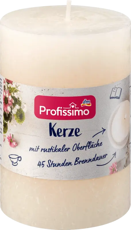 Profissimo Stumpenkerze elfenbein 100/68 mm