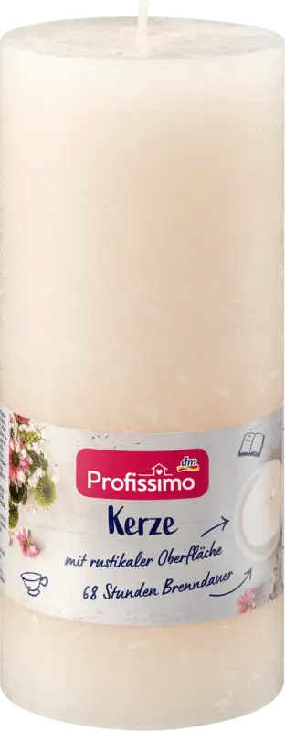 Profissimo Stumpenkerze elfenbein 160/68 mm