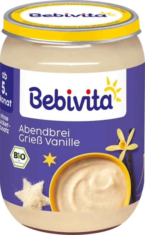 Bebivita Abendbrei Grie&szlig; Vanille ab dem 5. Monat