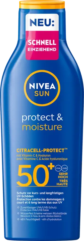 NIVEA SUN Sonnenmilch Schutz und Pflege LSF 50+