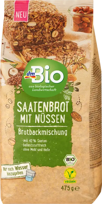 dmBio Backmischung Saatenbrot mit Nuss