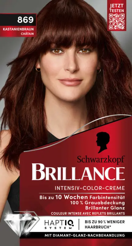 Schwarzkopf Brillance Intensivt&ouml;nung 869 Kastanienbraun