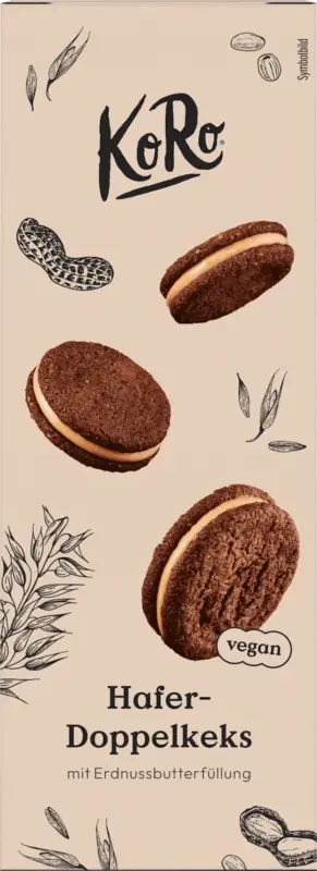 KoRo Doppelkekse Hafer mit Erdnussbutterf&uuml;llung