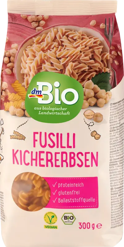 dmBio Nudeln Fusilli aus Kichererbsen