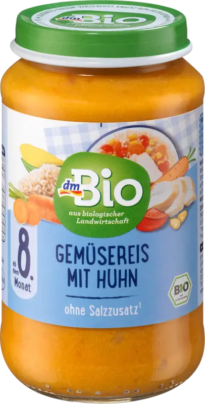 dmBio Men&uuml; Gem&uuml;sereis mit Huhn ab dem 8. Monat