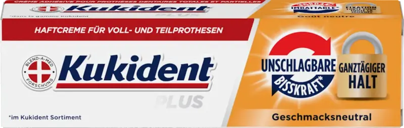 Kukident Haftcreme Plus Unschlagbare Bisskraft