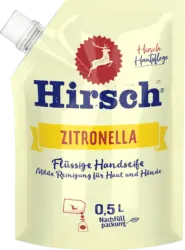 Hirsch Fl&uuml;ssigseife Zitronella Nachf&uuml;llbeutel