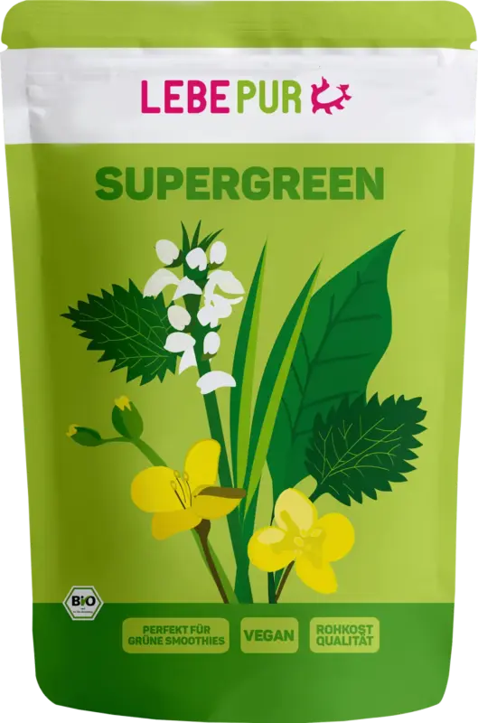 Lebepur Pulver Bio Pflanzenpulver Supergreen