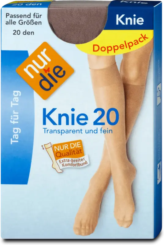 nur die Tag f&uuml;r Tag Kniestr&uuml;mpfe perle 20 DEN (1 Paar)