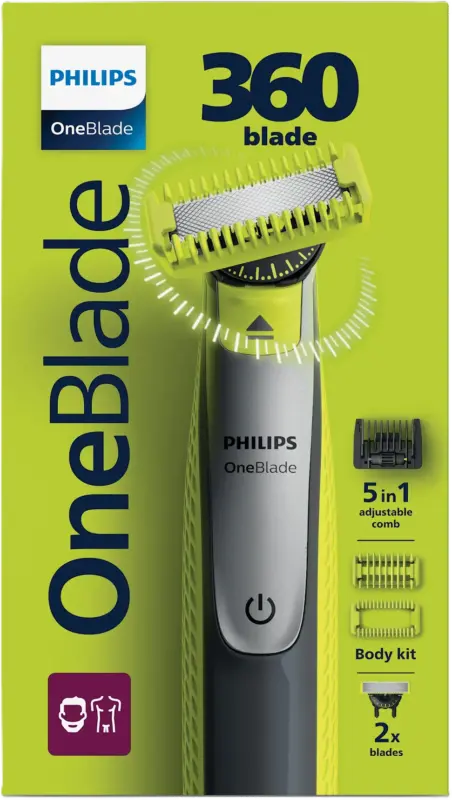 PHILIPS OneBlade elektrischer Rasierer 360 blade