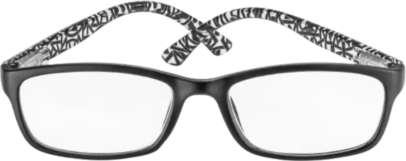 Visiomax Fertig-Lesebrille matt schwarz mit Federscharnier +1.00