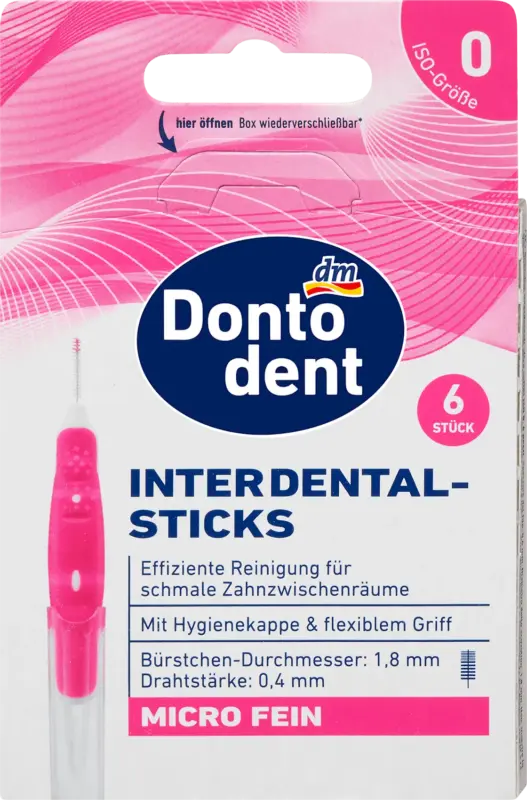 Dontodent Interdentalb&uuml;rsten pink 0,4 mm ISO 0 Micro Fein