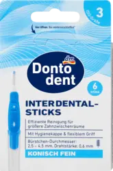 Dontodent Interdentalb&uuml;rsten blau 0,6 mm ISO 3 Konisch Fein