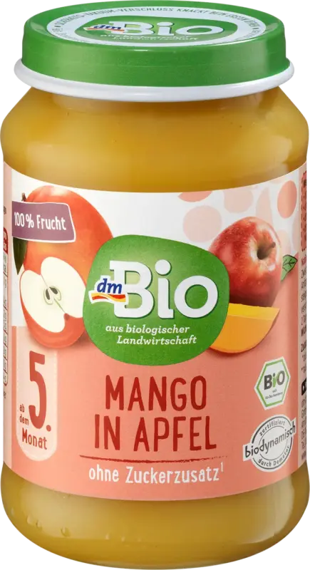 dmBio Fr&uuml;chte Mango in Apfel, ab dem 5. Monat