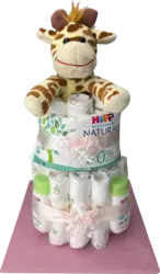 Brandnation Windeltorte gro&szlig; Giraffe rosa