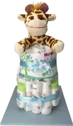 Brandnation Windeltorte gro&szlig; Giraffe blau