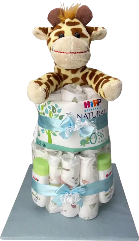 Brandnation Windeltorte gro&szlig; Giraffe blau