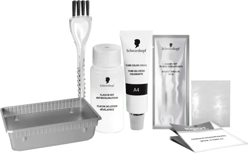 Schwarzkopf Ansatzset A4 Dunkelbraun