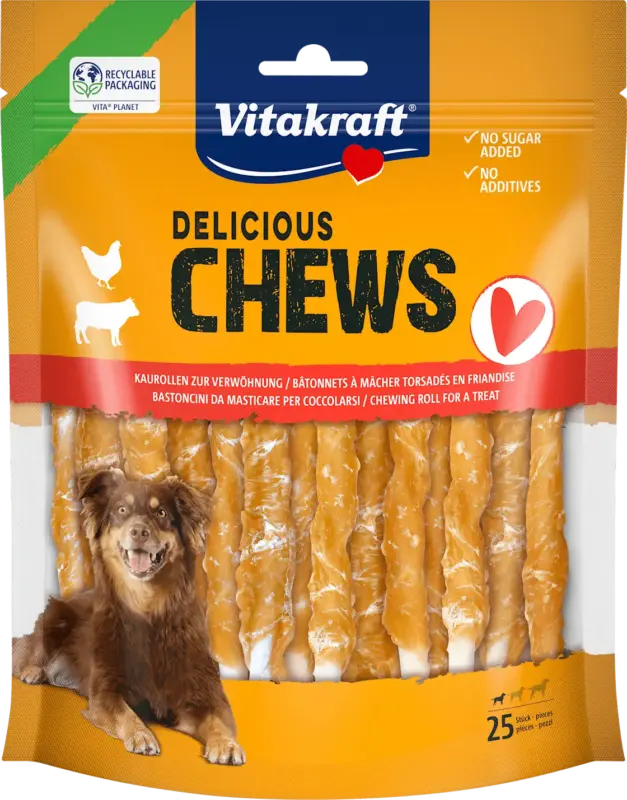 Vitakraft Hunde Kausnack Delicious CHEWS Huhn & Rind Mini