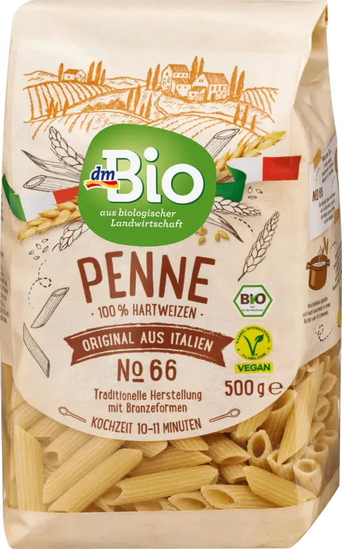 dmBio Nudeln Penne aus Hartweizen