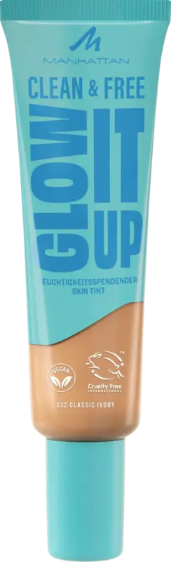 MANHATTAN Cosmetics Foundation Clean & Free Glow It Up Skin Tint 32 Classic Ivory