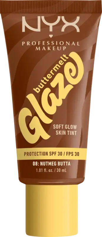 NYX PROFESSIONAL MAKEUP Foundation Buttermelt Glaze mit LSF 30, 08 Nutmeg Butta