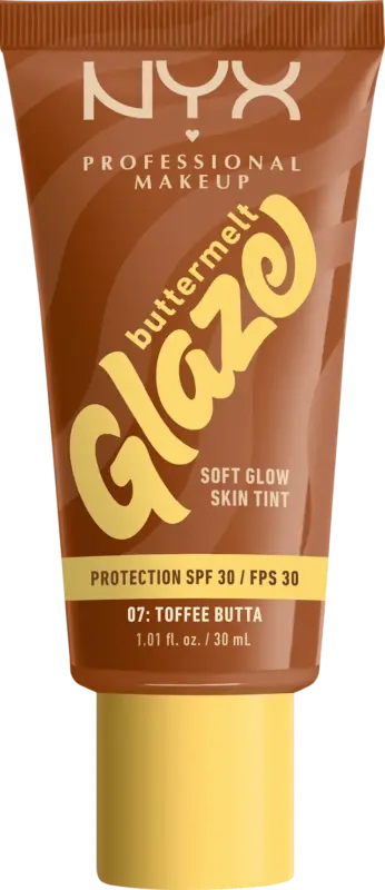 NYX PROFESSIONAL MAKEUP Foundation Buttermelt Glaze mit LSF 30, 07 Toffee Butta