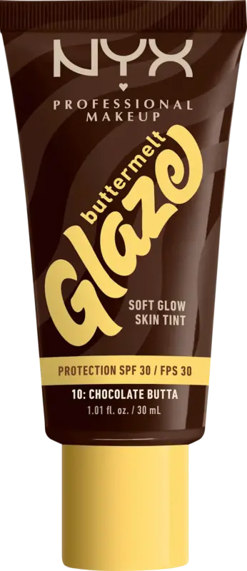 NYX PROFESSIONAL MAKEUP Foundation Buttermelt Glaze mit LSF 30, 10 Chocolate Butta