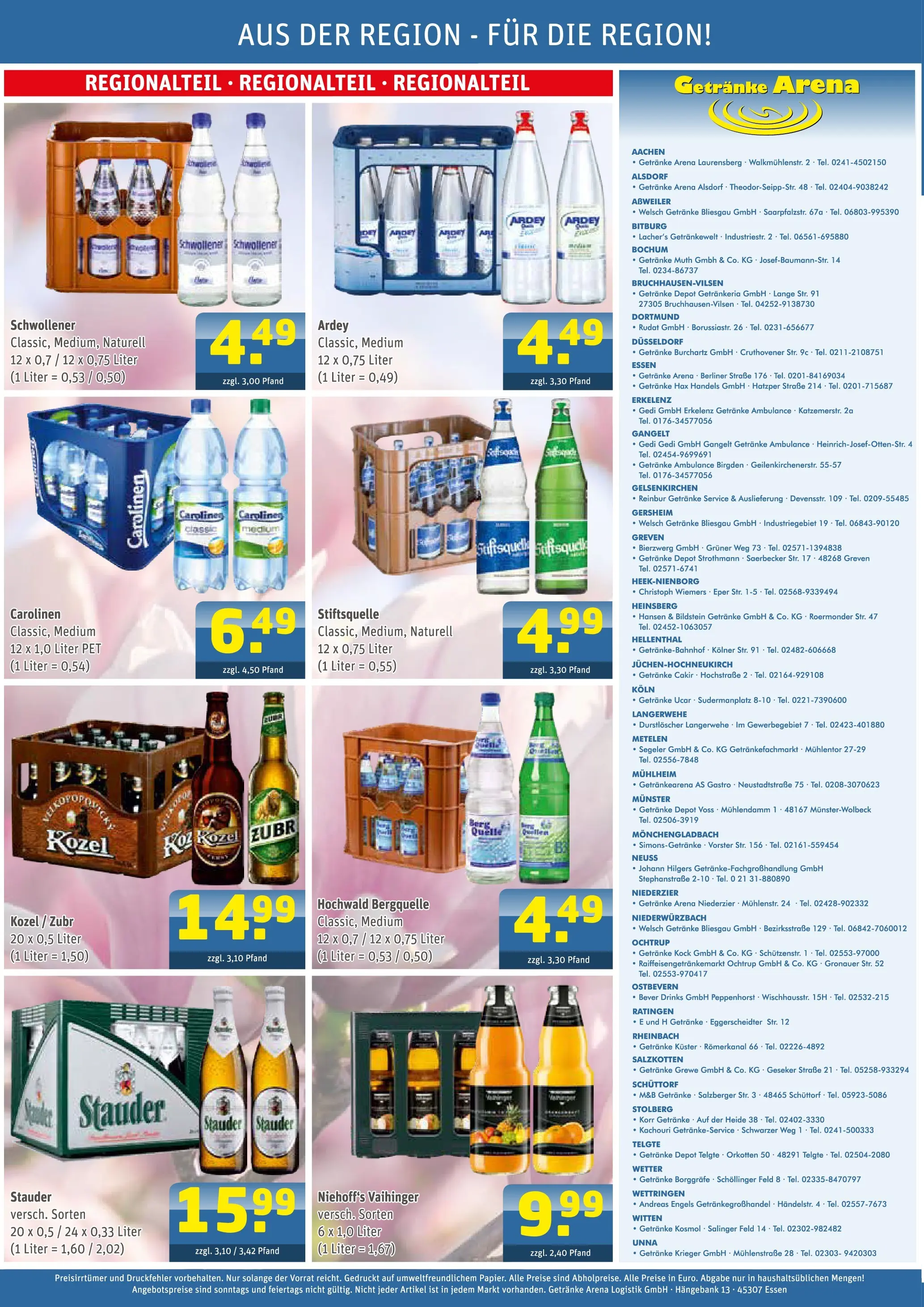 Angebote - Getränke Arena: Getränkeangebote (ab 01.03.2026) zum Blättern | Seite: 4 | Produkte: Berliner, Durstloscher