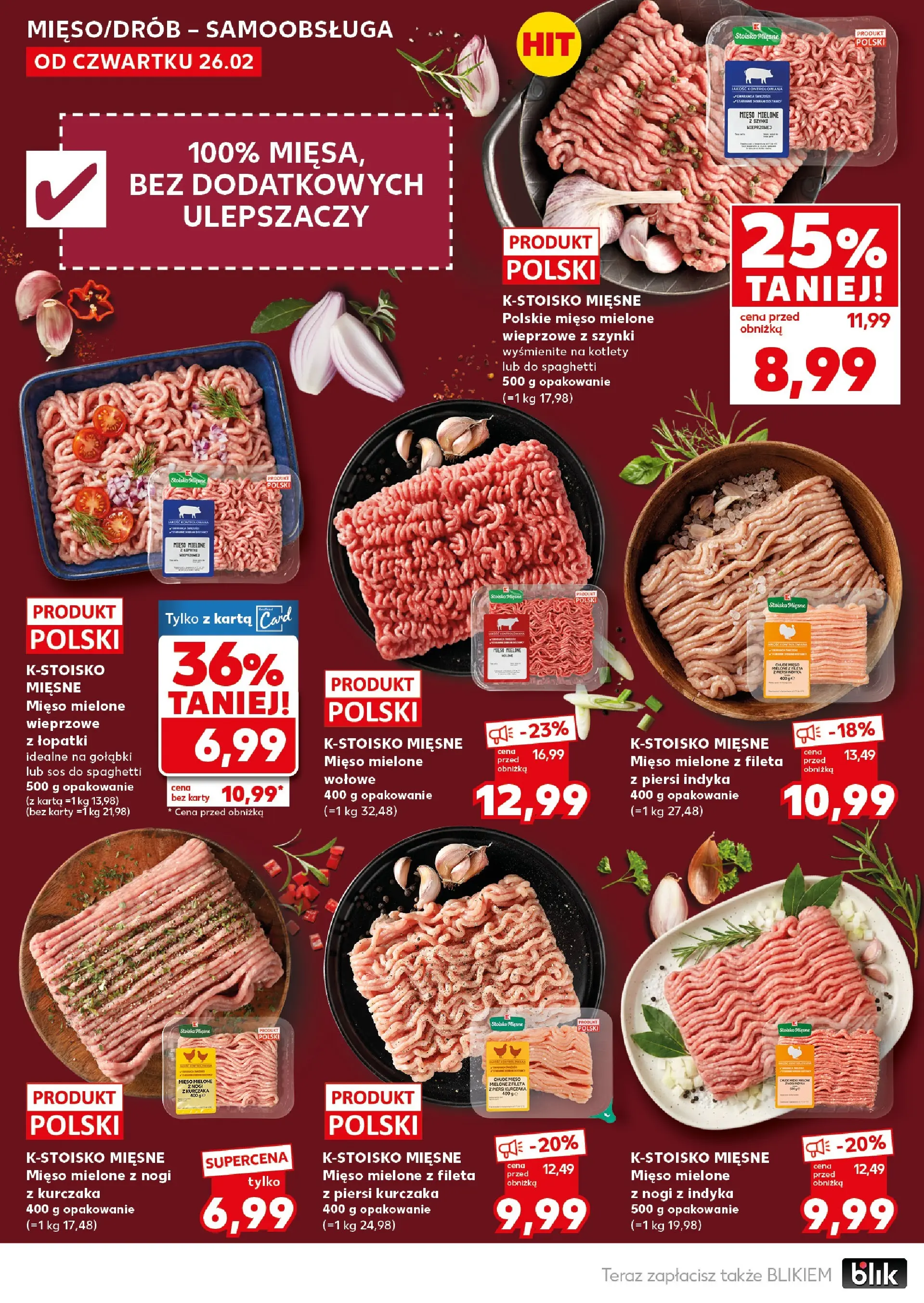 Kaufland gazetka - Super Sobota od 28.02.2026 - od jutra PDF | Strona: 16 | Produkty: Karta, Mięso mielone, Sos do spaghetti, Kotlety