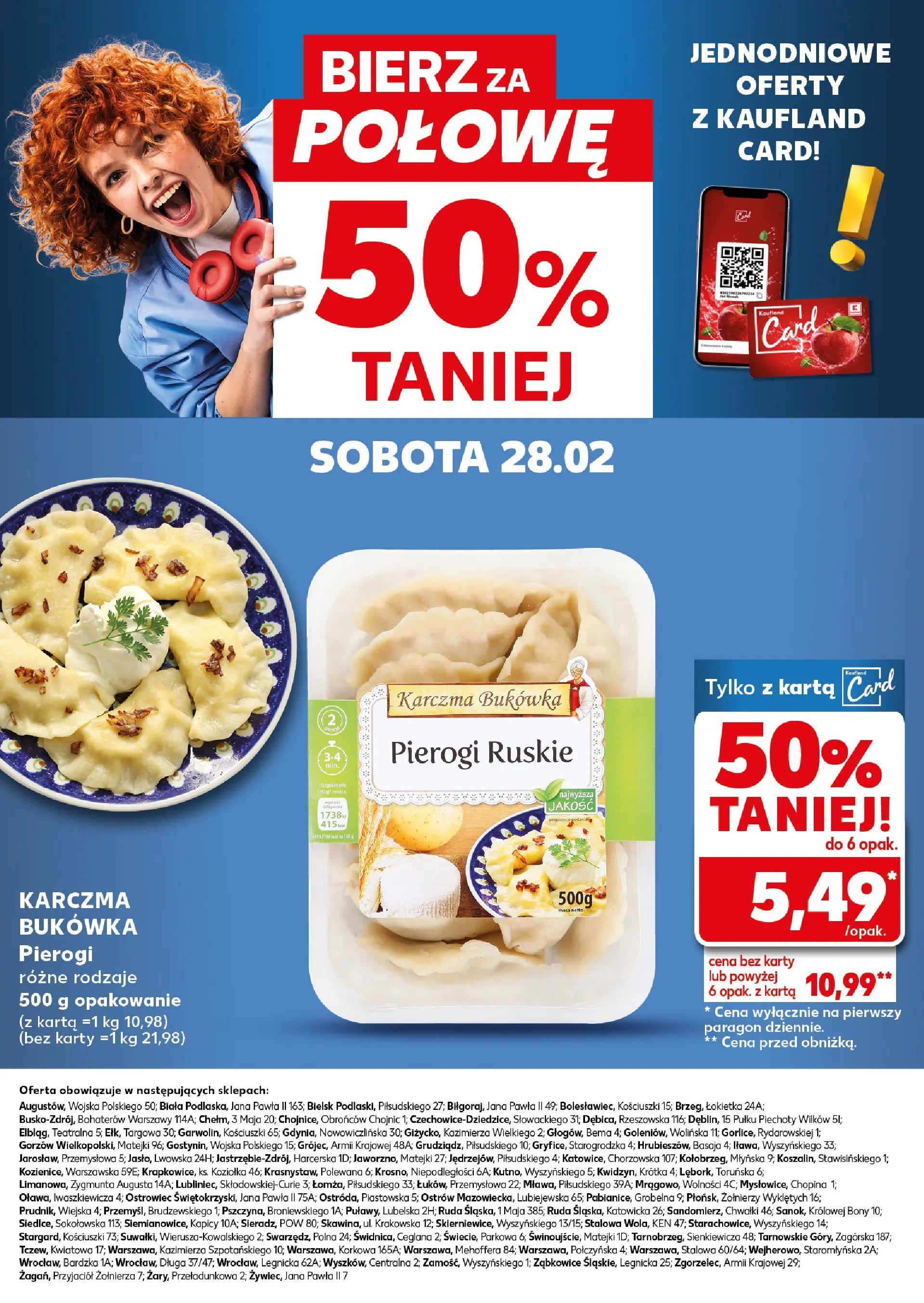 Kaufland gazetka - Super Sobota od 28.02.2026 - od jutra PDF | Strona: 28 | Produkty: Karta, Pierogi
