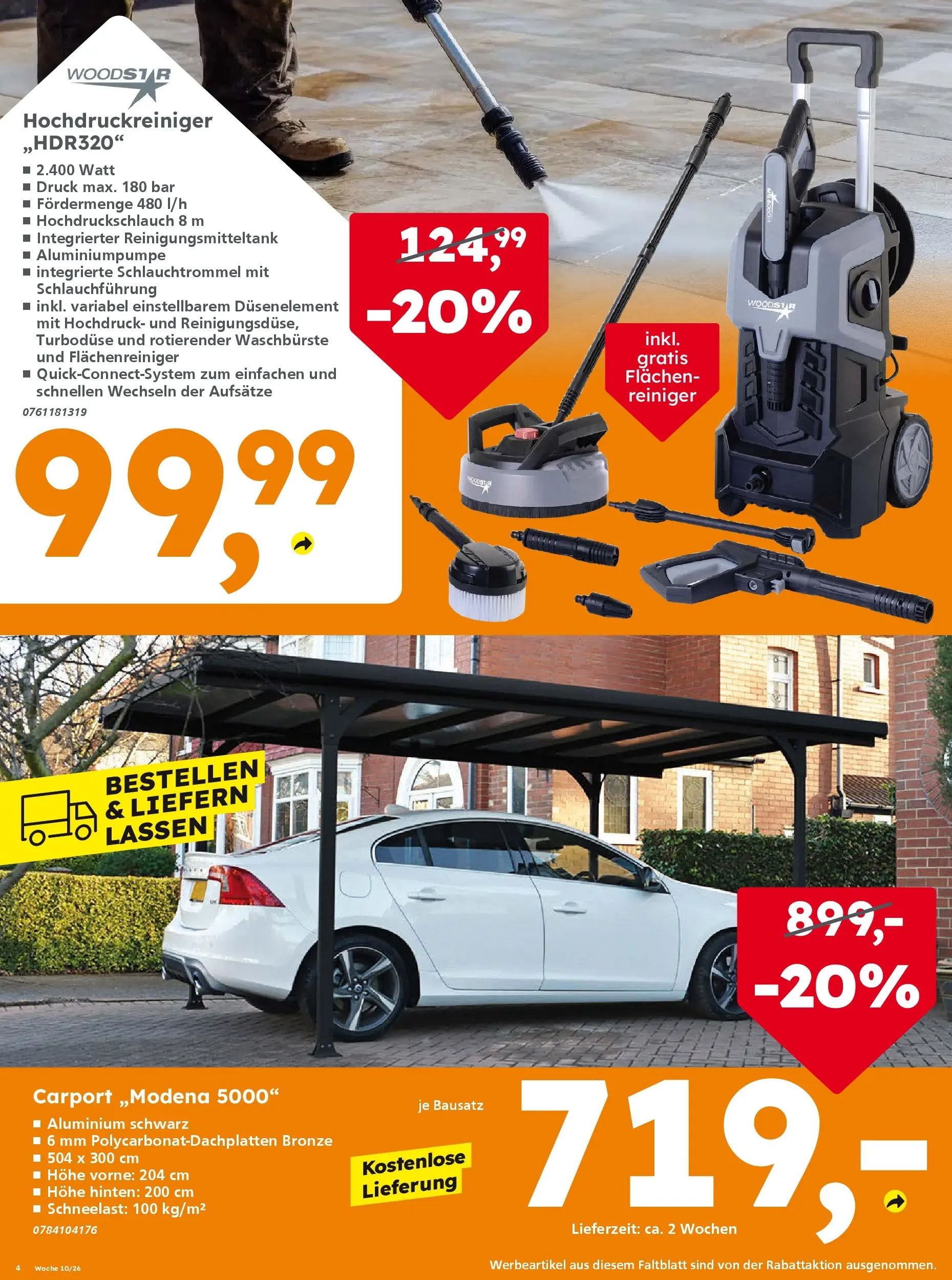 Globus Baumarkt prospekt Hösbach	 (ab 27.02.2026) zum Blättern | Seite: 4 | Produkte: Hochdruckreiniger