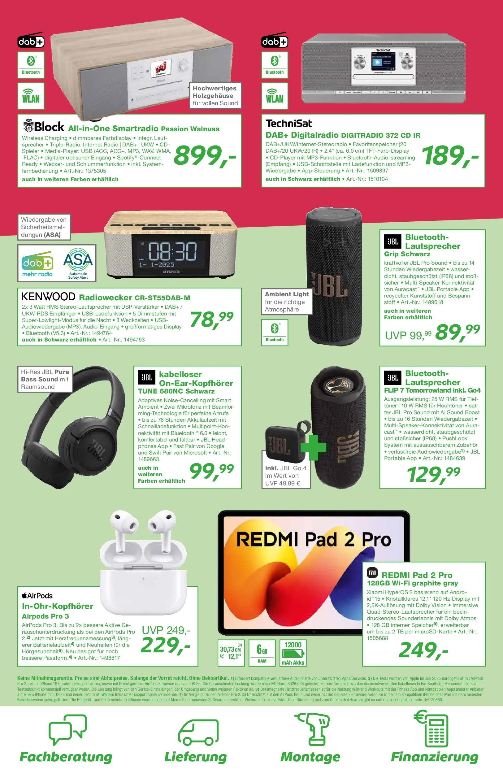 Angebote - EP:Werner 1070000 27.02.2026 (ab 26.02.2026) zum Blättern | Seite: 4 | Produkte: Lautsprecher, Toner, Apple, In ear kopfhörer