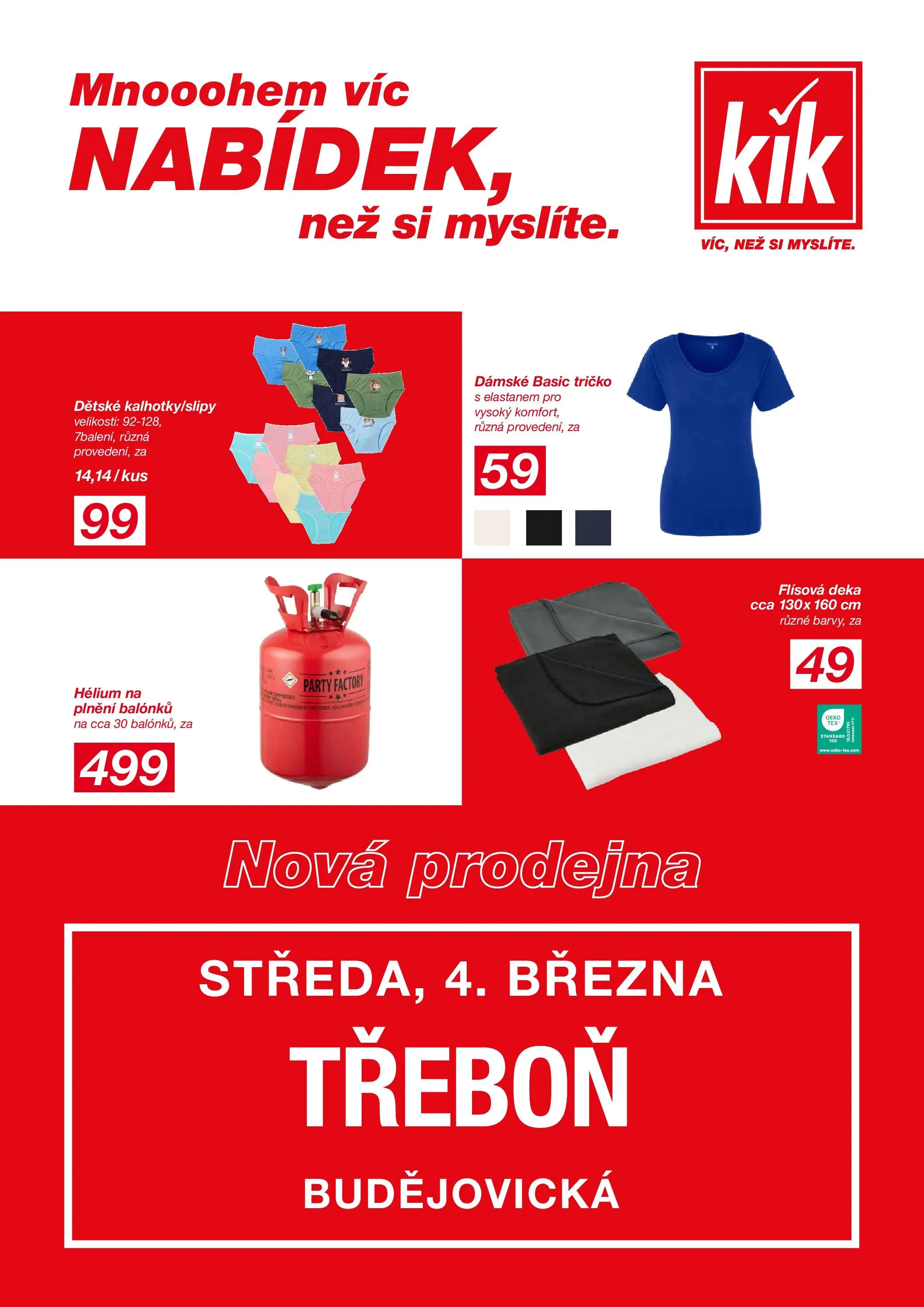 KIK leták 28.02.2026 - Leták příští týden | Strana: 1 | Produkty: Tričko, Deka