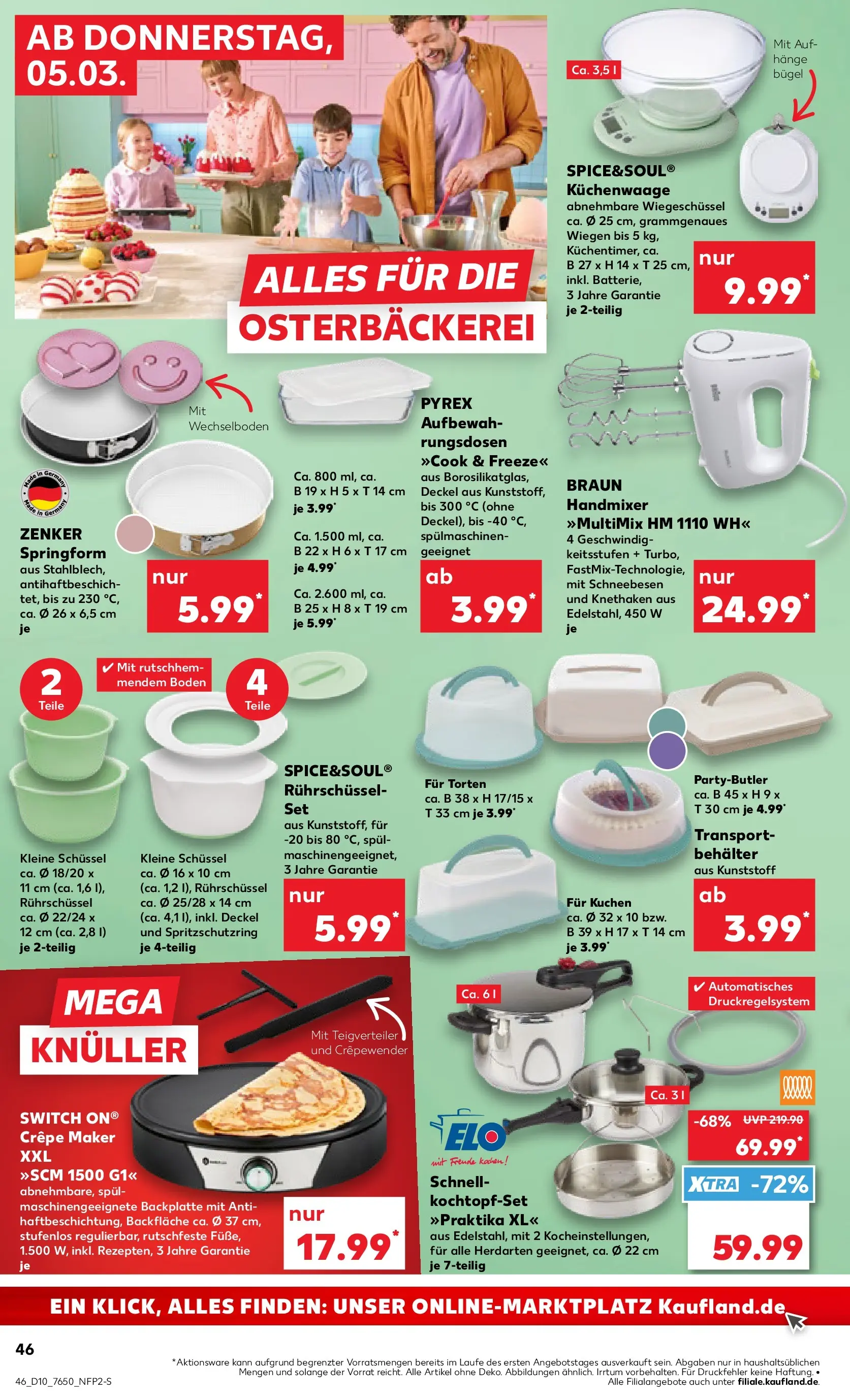 Prospekt Kaufland ab 02.03.2026 » Angebote und Werbung Online | Seite: 58 | Produkte: Mixer, Handmixer, Kuchen Prospekt Kaufland ab 02.03.2026 » Angebote Online zum Blättern | Seite: 58 | Produkte: Mixer, Handmixer, Kuchen