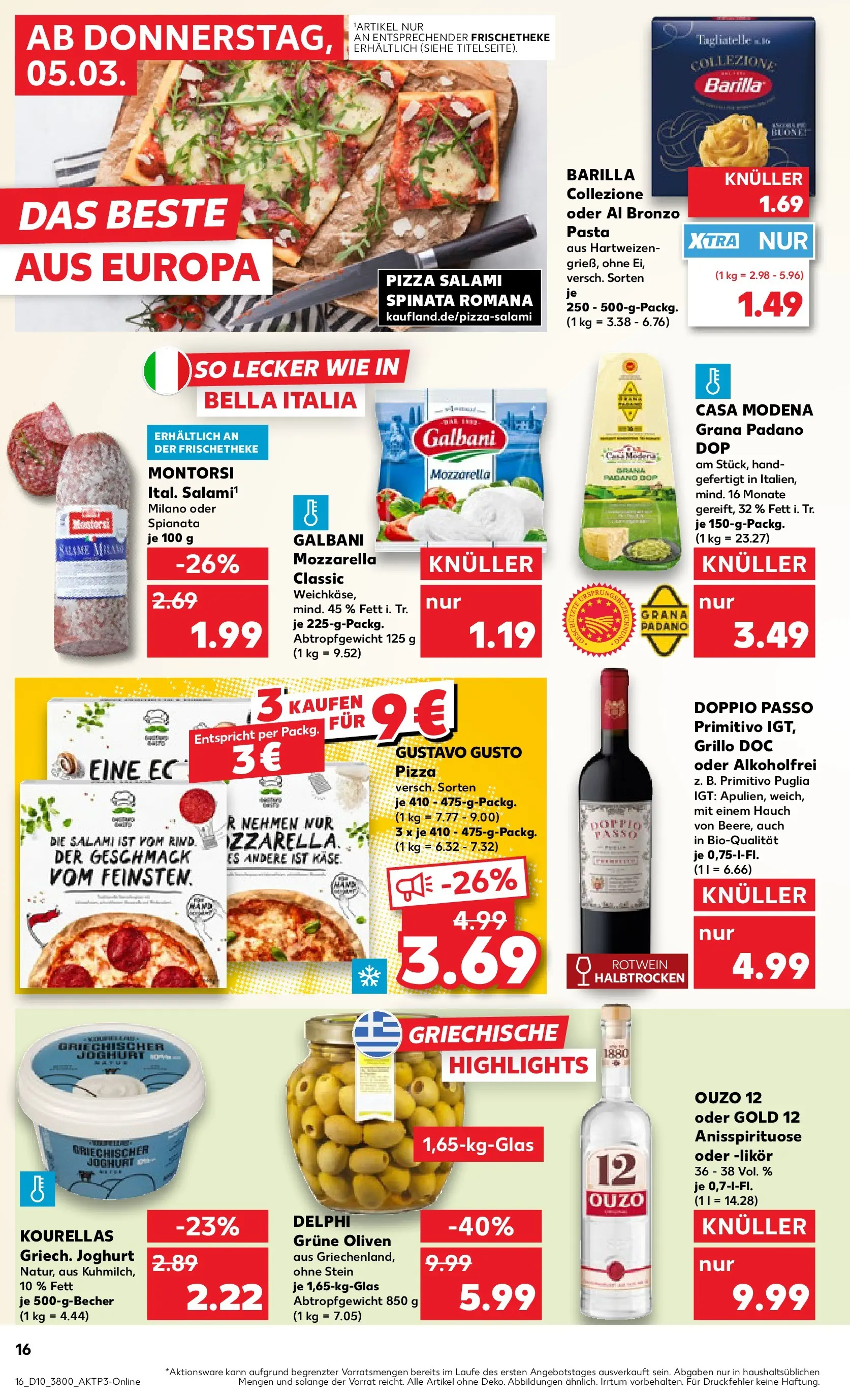 Prospekt Kaufland ab 02.03.2026 » Angebote Online zum Blättern | Seite: 28 | Produkte: Gustavo gusto, Barilla, Rotwein, Likör