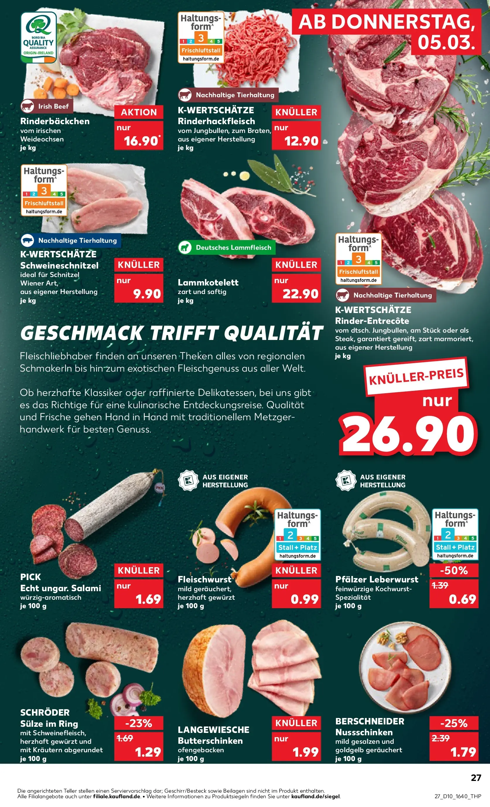 Prospekt Kaufland ab 02.03.2026 » Angebote und Werbung Online | Seite: 39 | Produkte: Schnitzel, Salami Prospekt Kaufland ab 02.03.2026 » Angebote Online zum Blättern | Seite: 39 | Produkte: Schnitzel, Salami