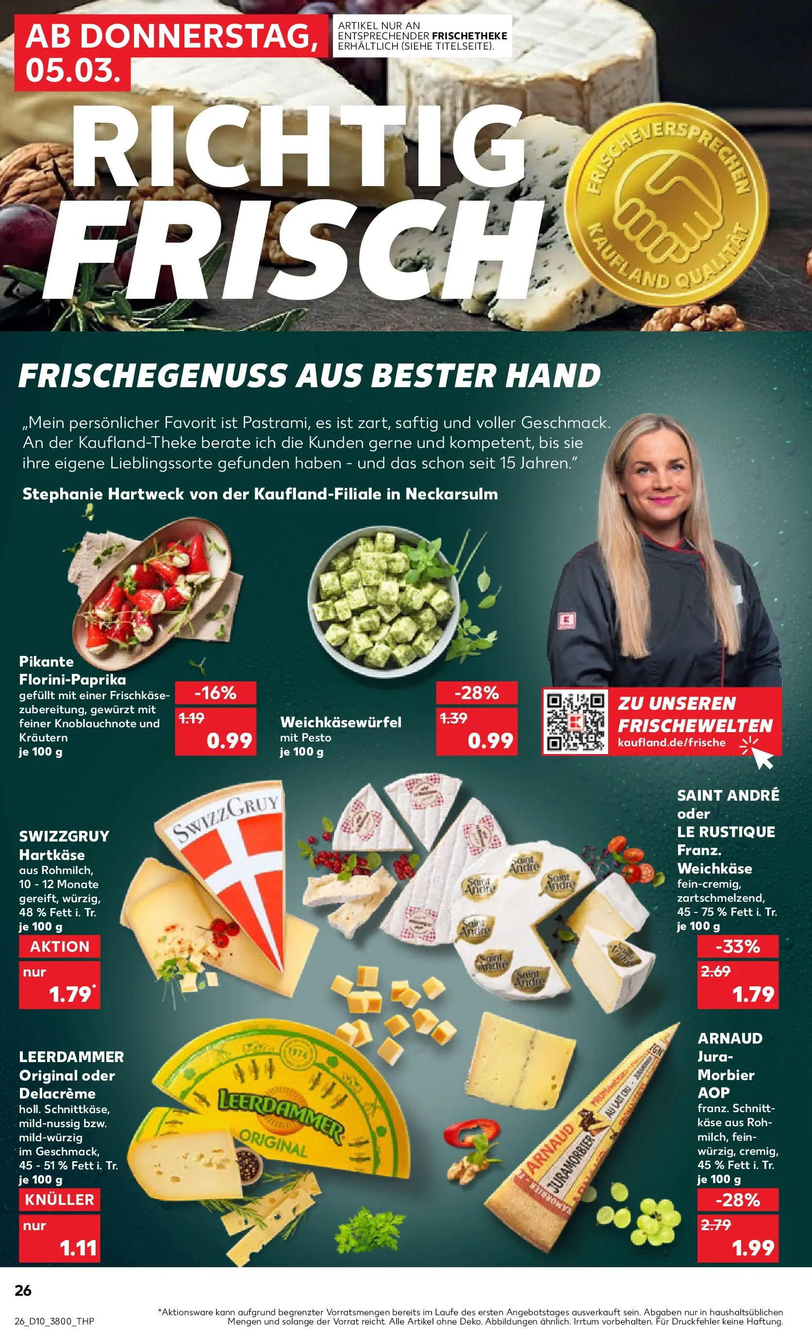 Prospekt Kaufland ab 02.03.2026 » Angebote Online zum Blättern | Seite: 38 | Produkte: Jura, Käse, Leerdammer, Frischkase