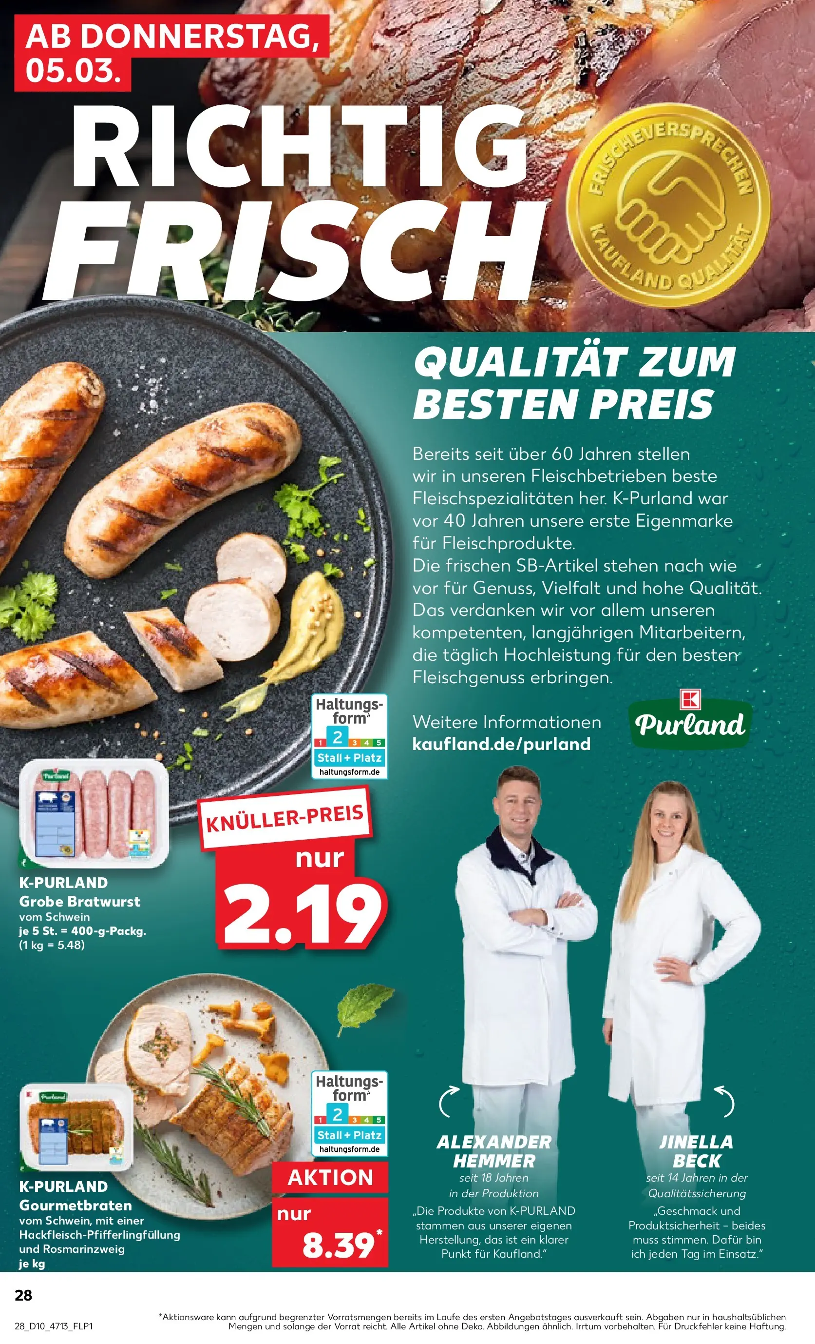 Prospekt Kaufland ab 02.03.2026 » Angebote und Werbung Online | Seite: 40 | Produkte: Bratwurst Prospekt Kaufland ab 02.03.2026 » Angebote Online zum Blättern | Seite: 40 | Produkte: Bratwurst