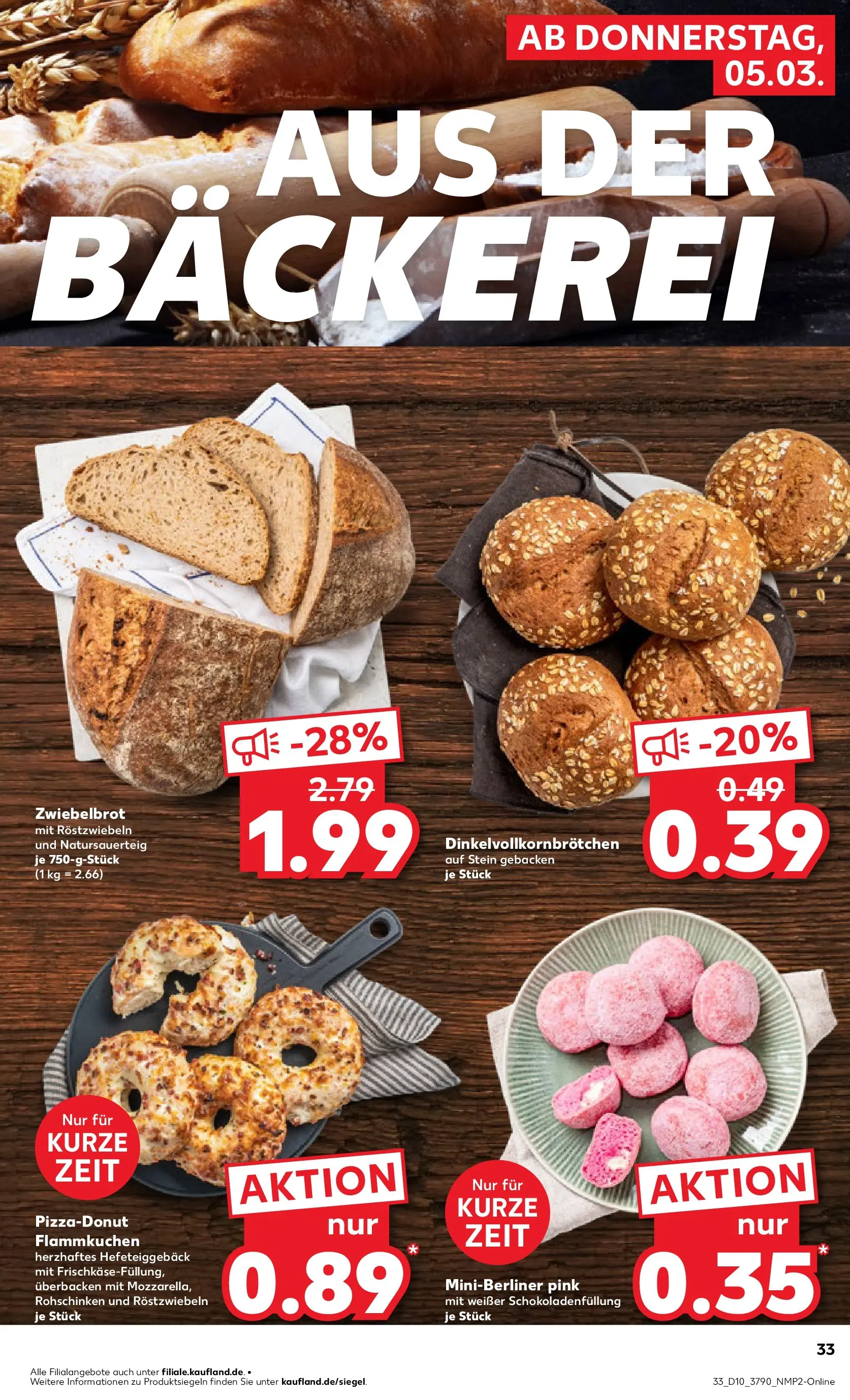 Prospekt Kaufland ab 02.03.2026 » Angebote Online zum Blättern | Seite: 45 | Produkte: Bäckerei, Pizza